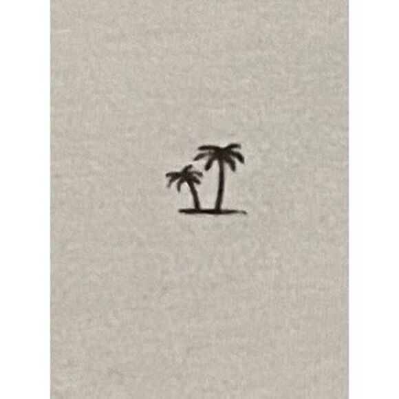 2 DENIM & FLOWER Tropical Palm Tree printed crew neck Shirts size Large. - Picture 6 of 15